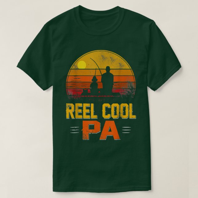Fars dag Gift Funny Fishing Reel Coola Pa Pappa J T Shirt (Design framsida)