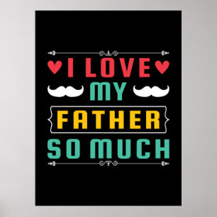Fars dag Gift I Kärlek My Far så mycket Poster