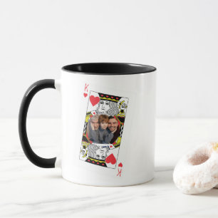 Fars dag Gift-idé Spelkort Kung Photo Mugg