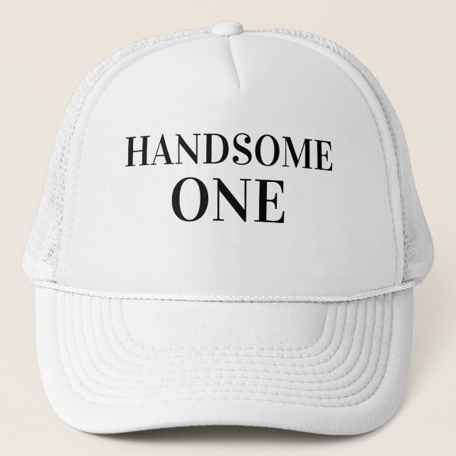 Fars dag Gift Idea Baseball HANDSOME ONE Keps (Framsida)