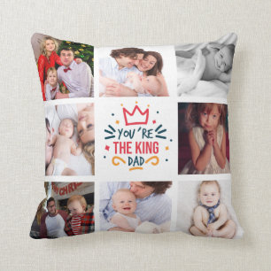 Fars dag Gift KUNG PAPPA, Anpassningsbar med bäst Kudde