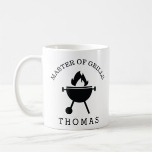 Fars dag Gift Master of Grills Lägg till eget nam Kaffemugg