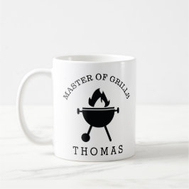 Fars dag Gift Master of Grills Lägg till eget namn Kaffemugg
