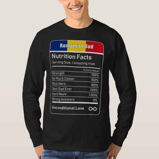 Fars dag Gift med rumänska Pappa T Shirt (Framsida)