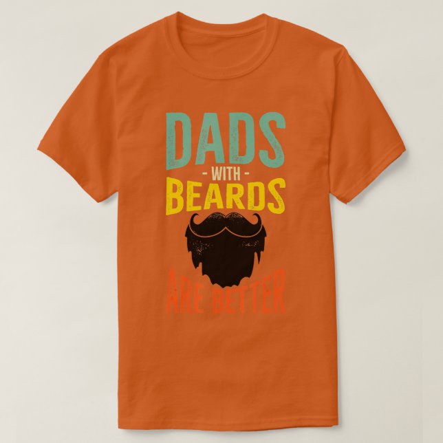 Fars dag Gift Pappor med boskap är bättre skägg T Shirt (Design framsida)