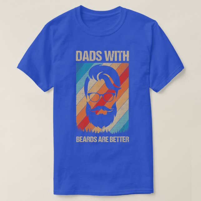 Fars dag Gift Pappor med boskap är bättre skägg T Shirt (Design framsida)