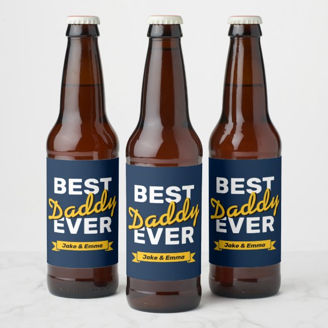 Fars dag Gift | Personlig Beer-etikett Ölflaska Etikett (Flaskor)