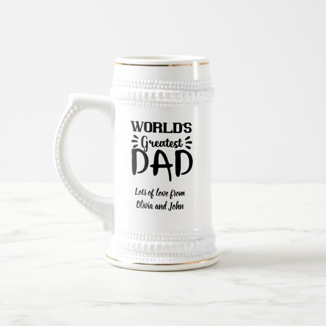 Fars dag Gift-personliga meddelande Sejdel (Vänster)
