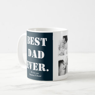 Fars dag Gift Photo Collage Bästa Pappa någonsin Kaffemugg