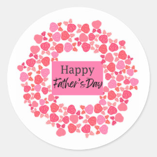 Fars dag Gift Runt Klistermärke