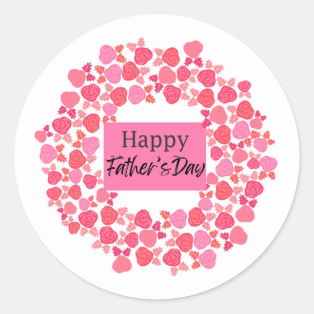 Fars dag Gift Runt Klistermärke (Framsida)
