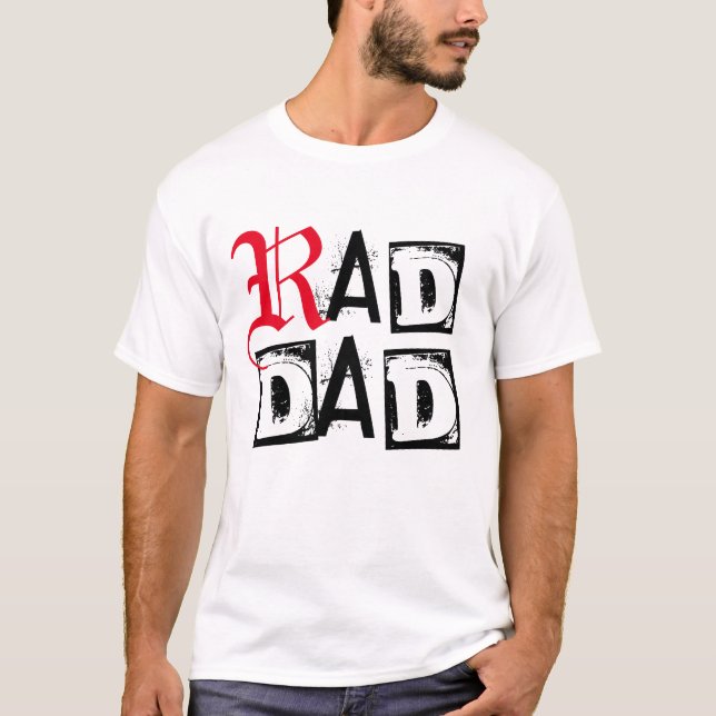 Fars dag Gift-skift, utskrift av Rad Pappa Brev T Shirt (Framsida)