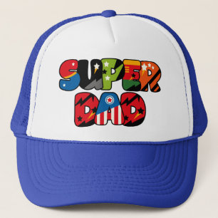 Fars dag Gift Superdad Superhjälten Toppen Pappa Keps
