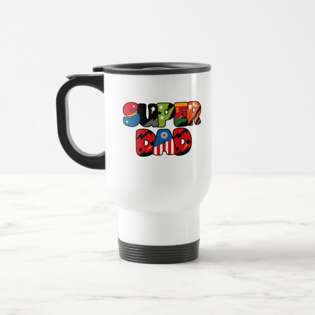 Fars dag Gift Superdad Superhjälten Toppen Pappa Resemugg (Vänster)