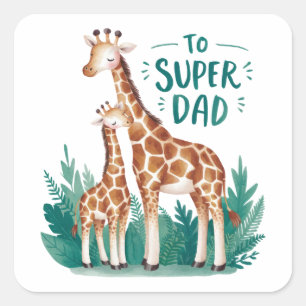 Fars dag Gift Till Toppen Pappa Fyrkantigt Klistermärke