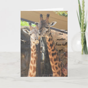 Fars dag giraff, ser alltid upp till dig pappan! kort