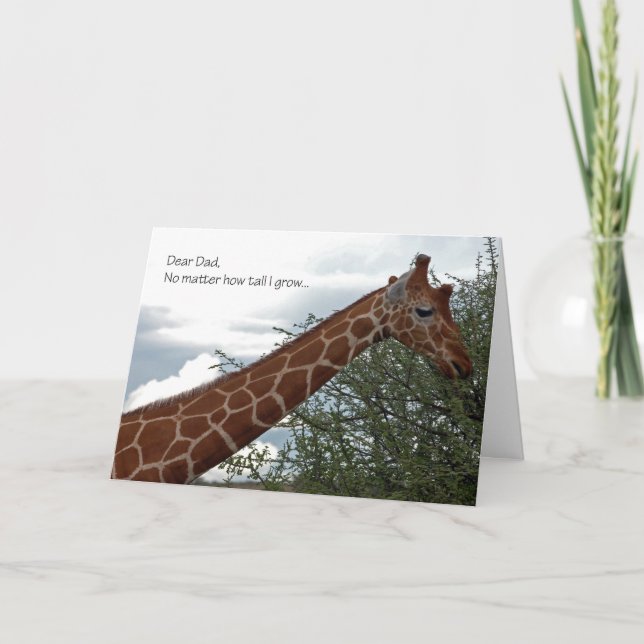 Fars dag Giraffe Card Kort (Framsida)