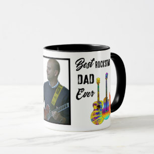 Fars dag Gitarr Pappa Foto Mugg