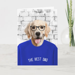 Fars dag Golden Retriever i T-shirt-kort Kort