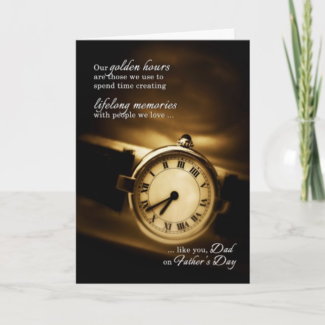 Fars dag Golden Years-tidsstycke för Pappa Kort (Framsida)