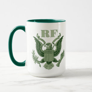 Fars dag Golf Pappa Grön Eagle Crest Monogram Mugg