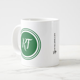 Fars dag Golf Pappa Grön Skript Cirkel Monogram Jumbo Mugg