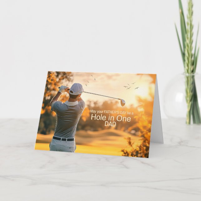 Fars dag Golfer Golf Sport Tema  Helgkort (Framsida)