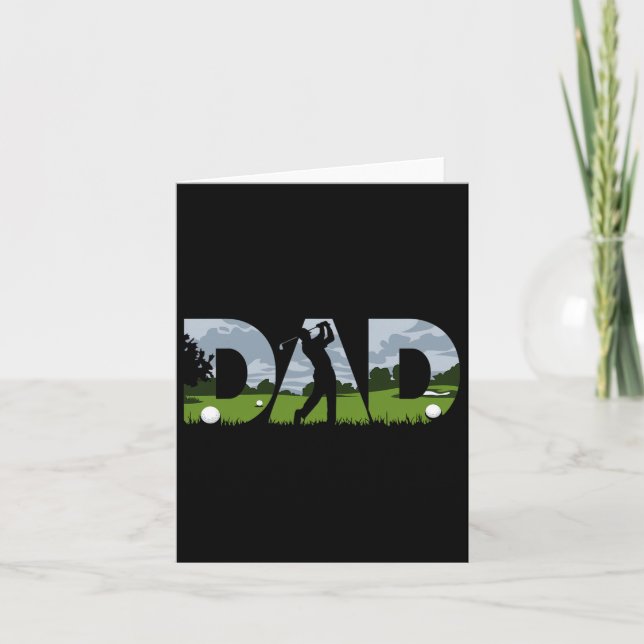 Fars dag Golfer Manar Golf Pappa Kort (Framsida)