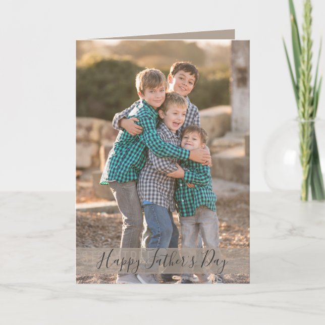 Fars dag gör ditt eget familjefoto kort (Framsida)