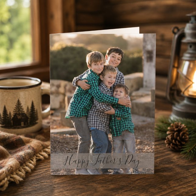 Fars dag Gör Ditt Eget Familjefoto Kort (Skapare uppladdad)