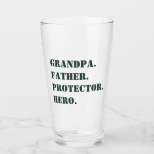 Fars dag Grandpa Far Protector Hero Text Glaskopp