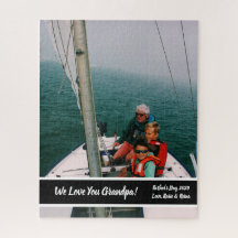 Fars dag Grandpa Photo Gift Anpassningsbar Puzzle