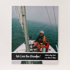 Fars dag Grandpa Photo Gift Anpassningsbar Puzzle Pussel