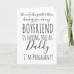Fars dag Gravid meddelar att pappa ska vara  Helgkort