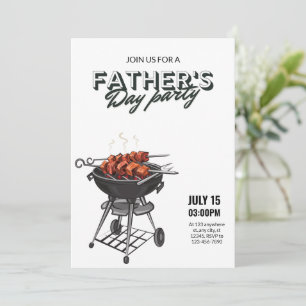 Fars dag Grillfest Inbjudan, BBQ-fest Inbjudningar