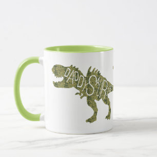 Fars dag - Grönt Daddysaurus Dinosaur Mugg