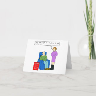 Fars dag Grumpy Man Tecknad Humor. Kort