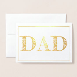 Fars dag-hälsningskort i pappa folierat kort