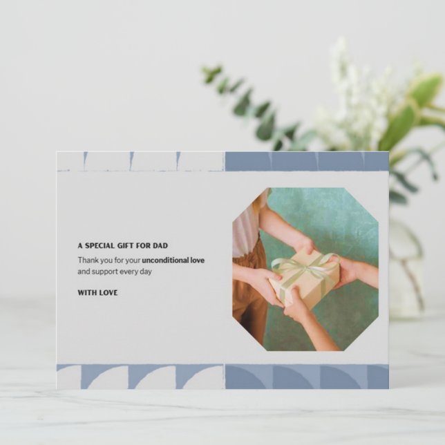 Fars dag-hälsningskort julkort (Stående Fram)