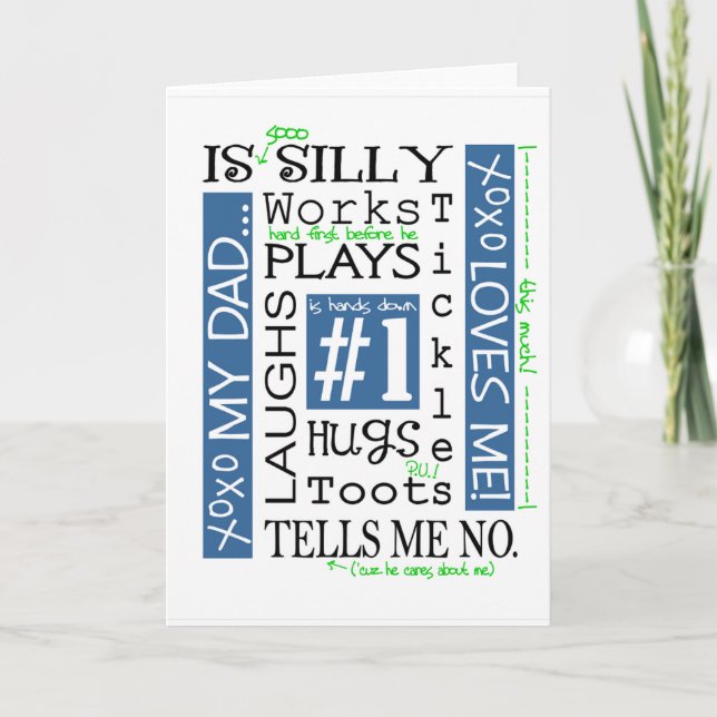 Fars dag-hälsningskort/Mitt Pappa Kort (Framsida)