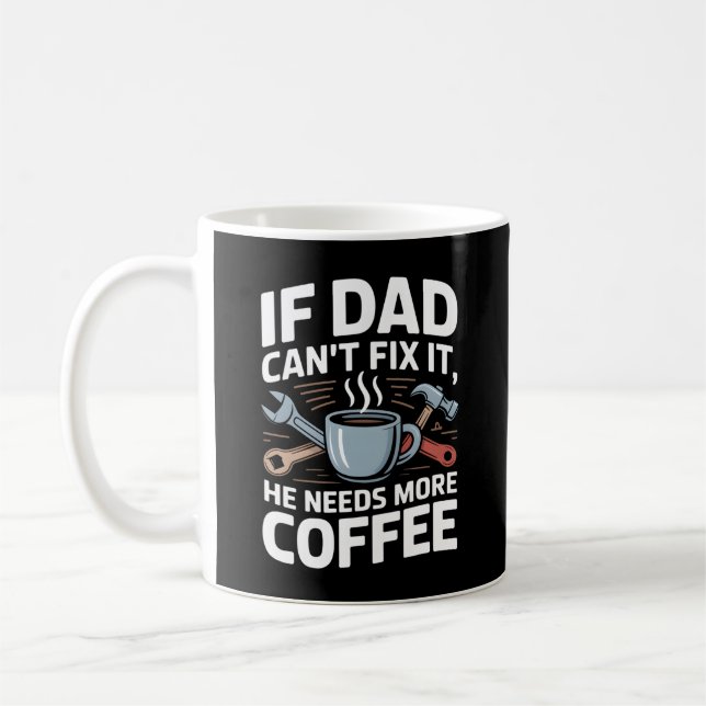 Fars dag Handyman Pappa Kaffe Wrench Manar pappa Kaffemugg (Vänster)