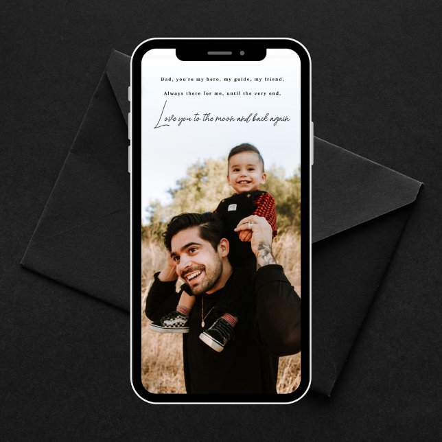 Fars dag Heartfilt - plattat Helgdag Julkort (Skapare uppladdad)