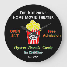 Fars dag hemmabio, öppen dygnet runt, alla dagar stor klocka