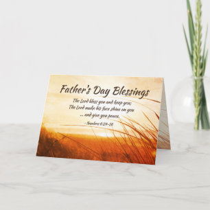 Fars dag "Herren Bless You" Bibelverse Kort