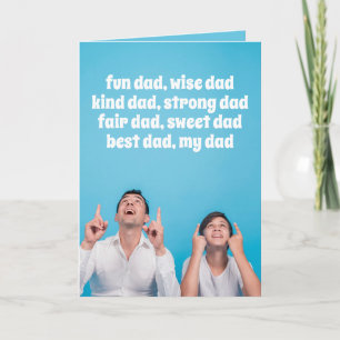 Fars dag Hjärtligt meddelande Vikt firandekort