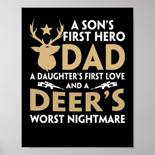 Fars dag Hjort Hunting Poster (Framsidan)