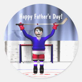 Fars dag Hockey Winner Runt Klistermärke