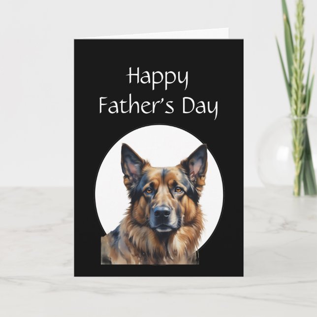 Fars dag humor tysk schäferhund kort (Framsida)
