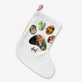 Fars dag Hund Pappa | 5 sidor Skriv ut fotokollage Liten Julstrumpa