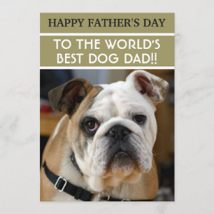 Fars dag Hund Pappa med Anpassningsbar Photo Kort